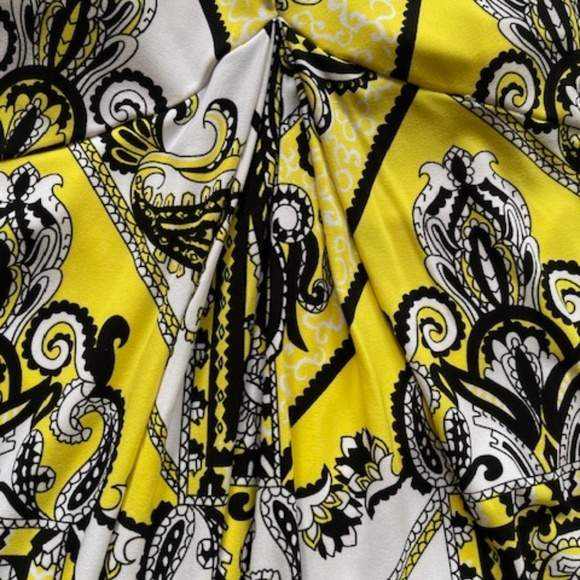 Cache Yellow/Black Dress L  NWOT - Picture 3 of 6